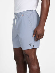 Striped Seersucker Swim Trunks