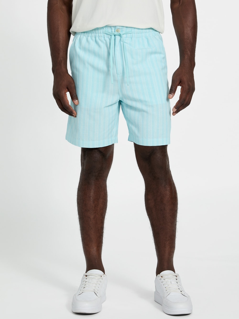 Linen blend shorts
