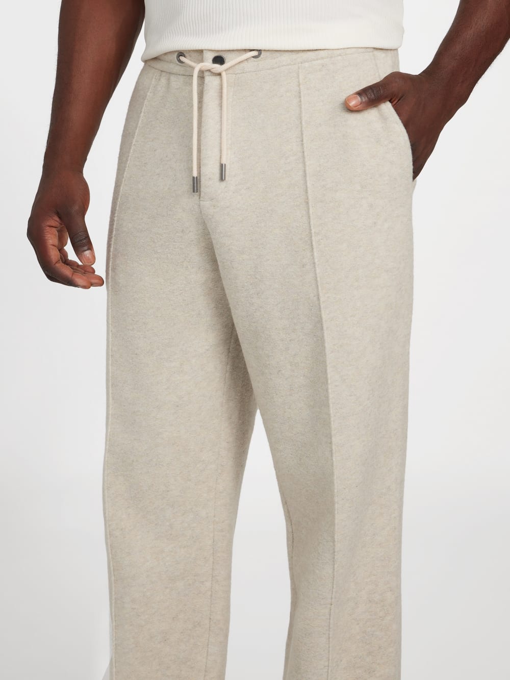 Scuba Wool-Blend Chino Melange Pants