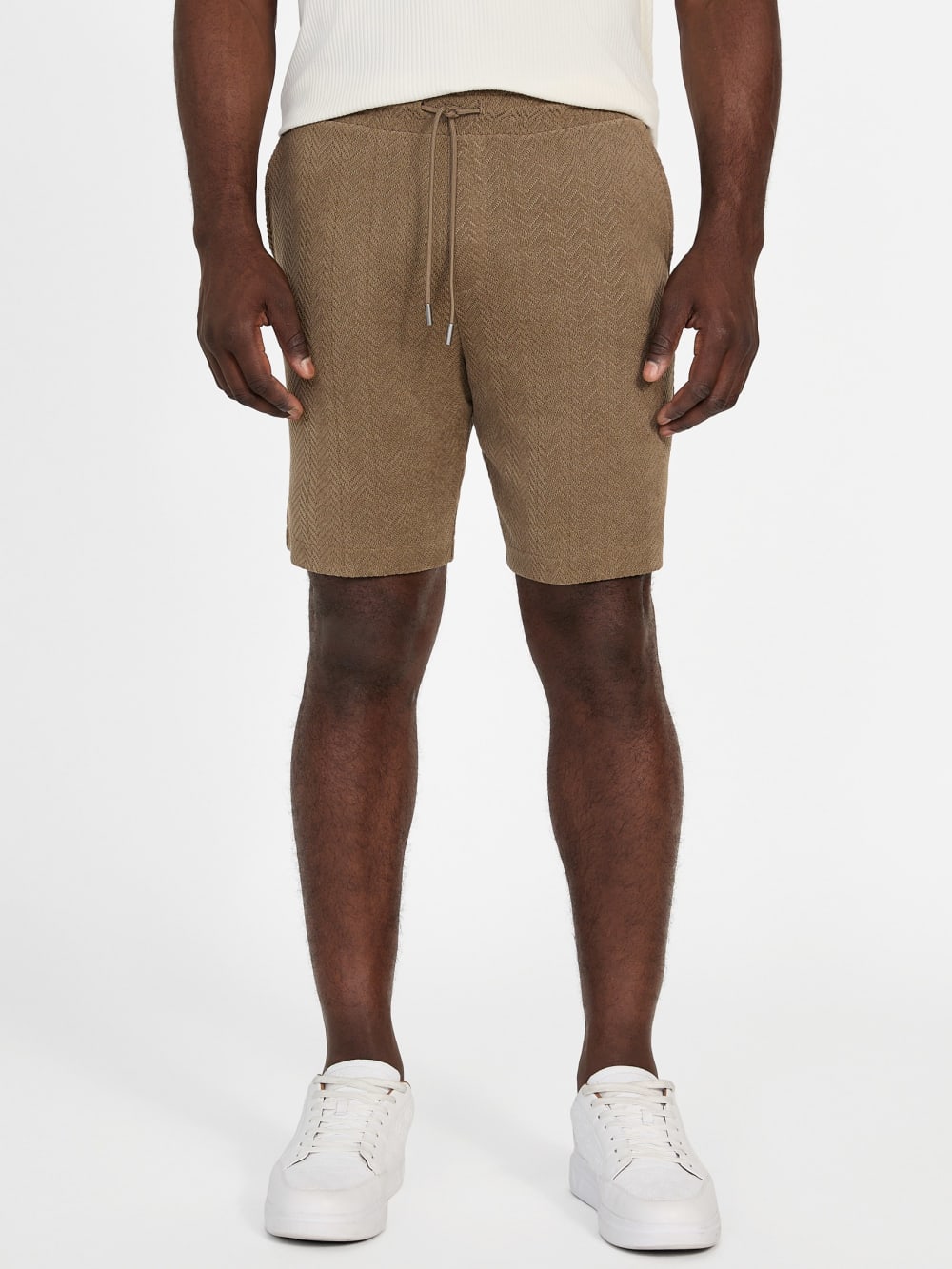 Eco Calvin Chevron-Knit Shorts