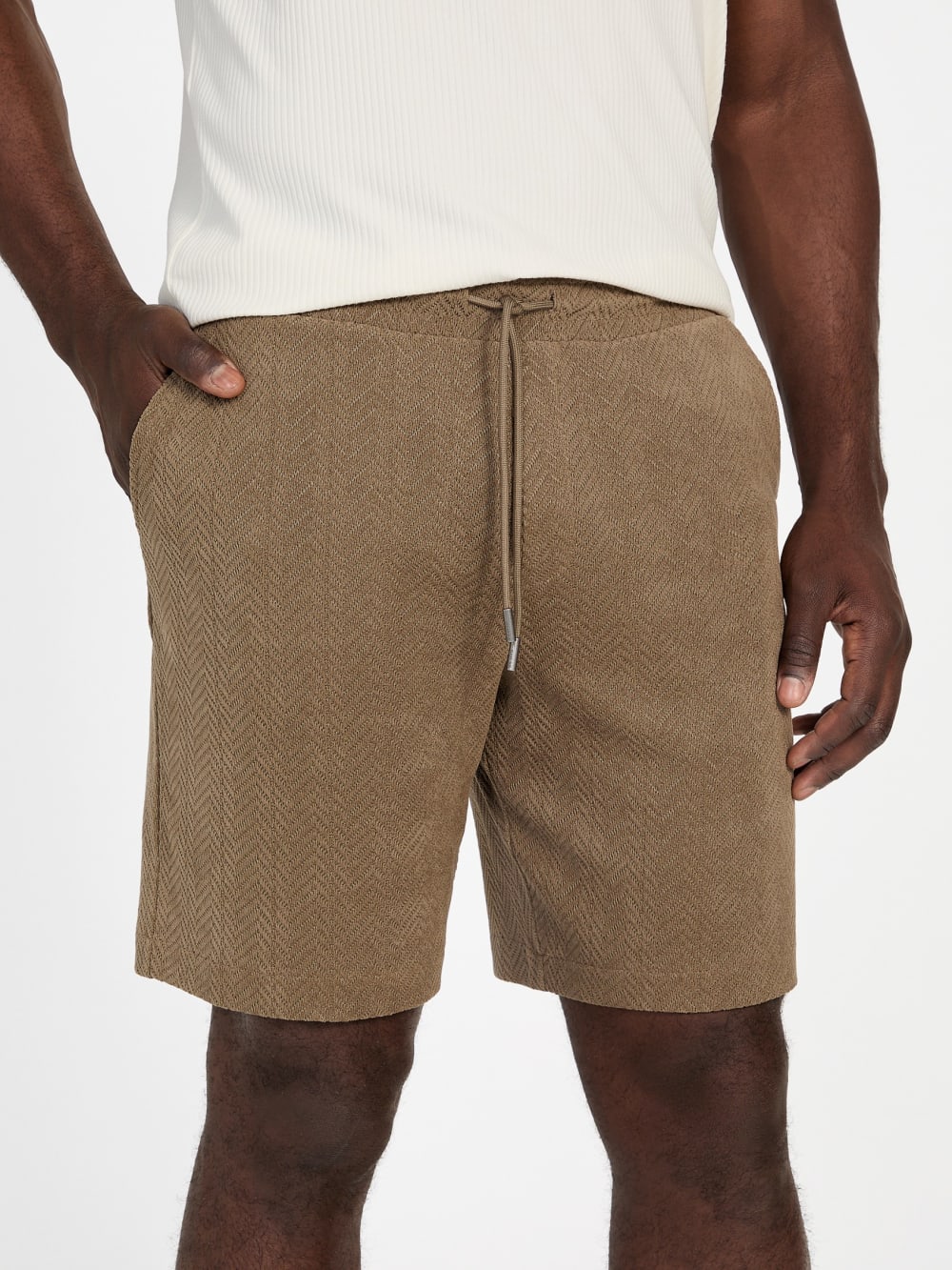 Eco Calvin Chevron-Knit Shorts