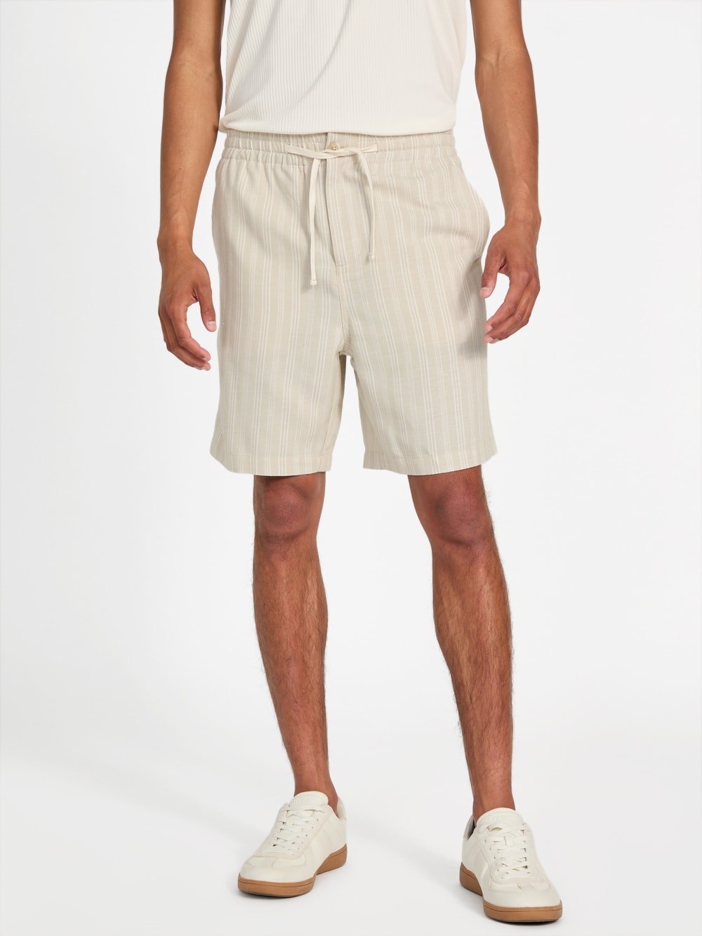 Linen blend shorts