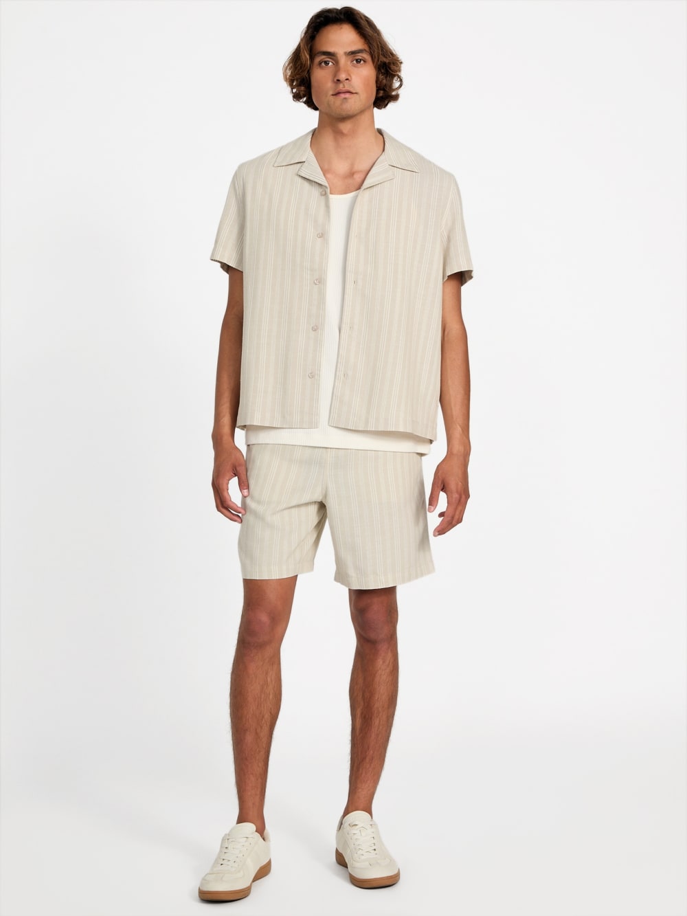 Linen blend shorts