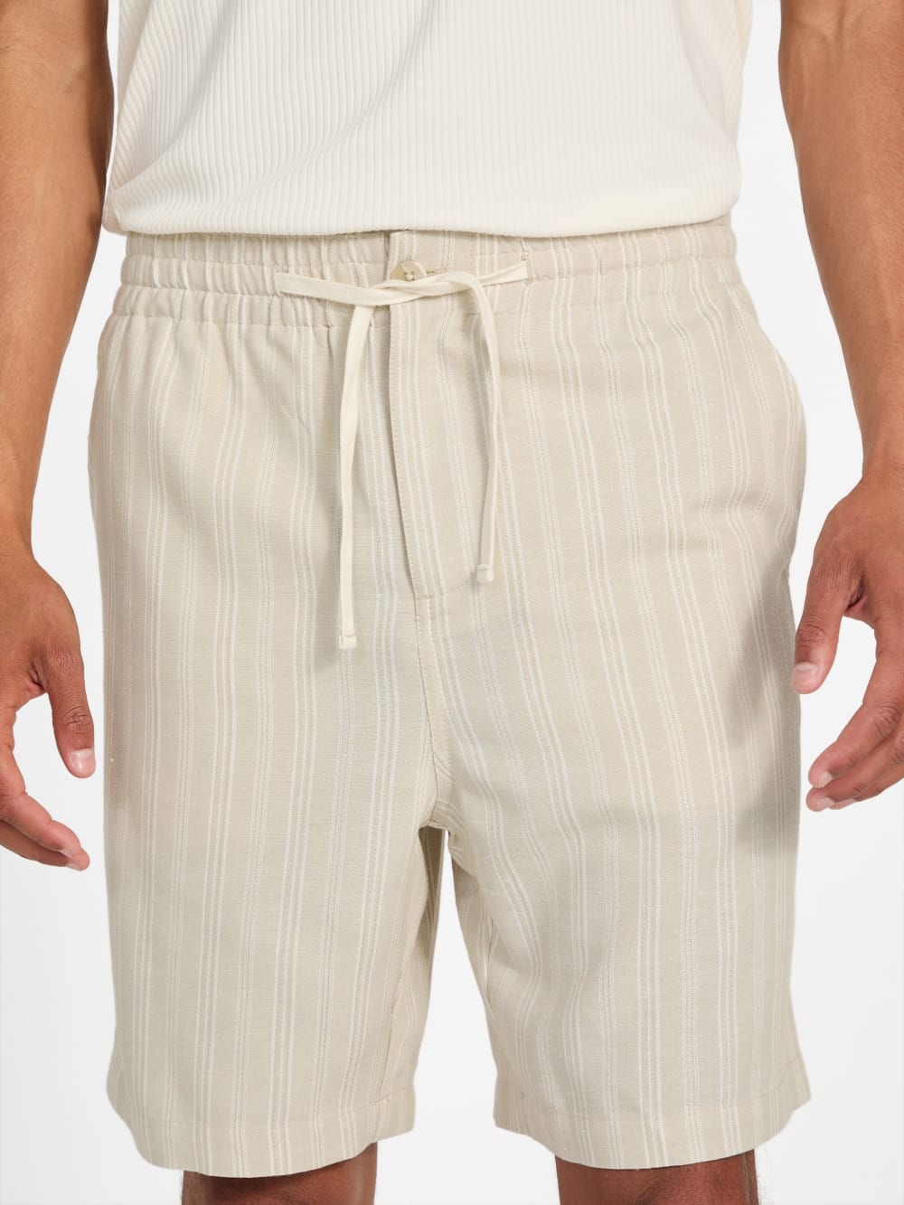 Linen blend shorts