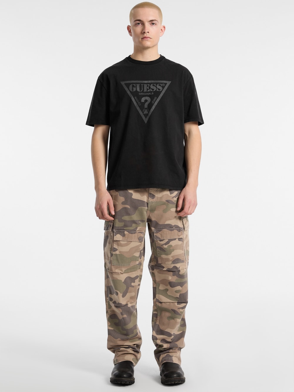 Eco GUESS Originals Twill Camo Cargo Pants