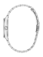 Silver-Tone and Blue Multifunction Watch