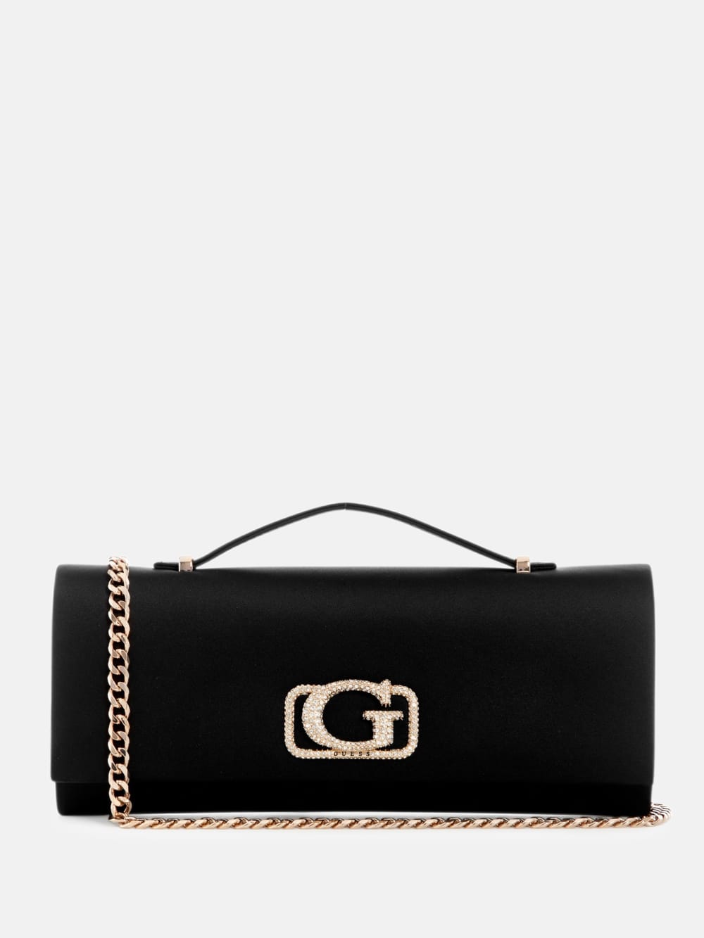 Zalina Satin Top-Handle Clutch