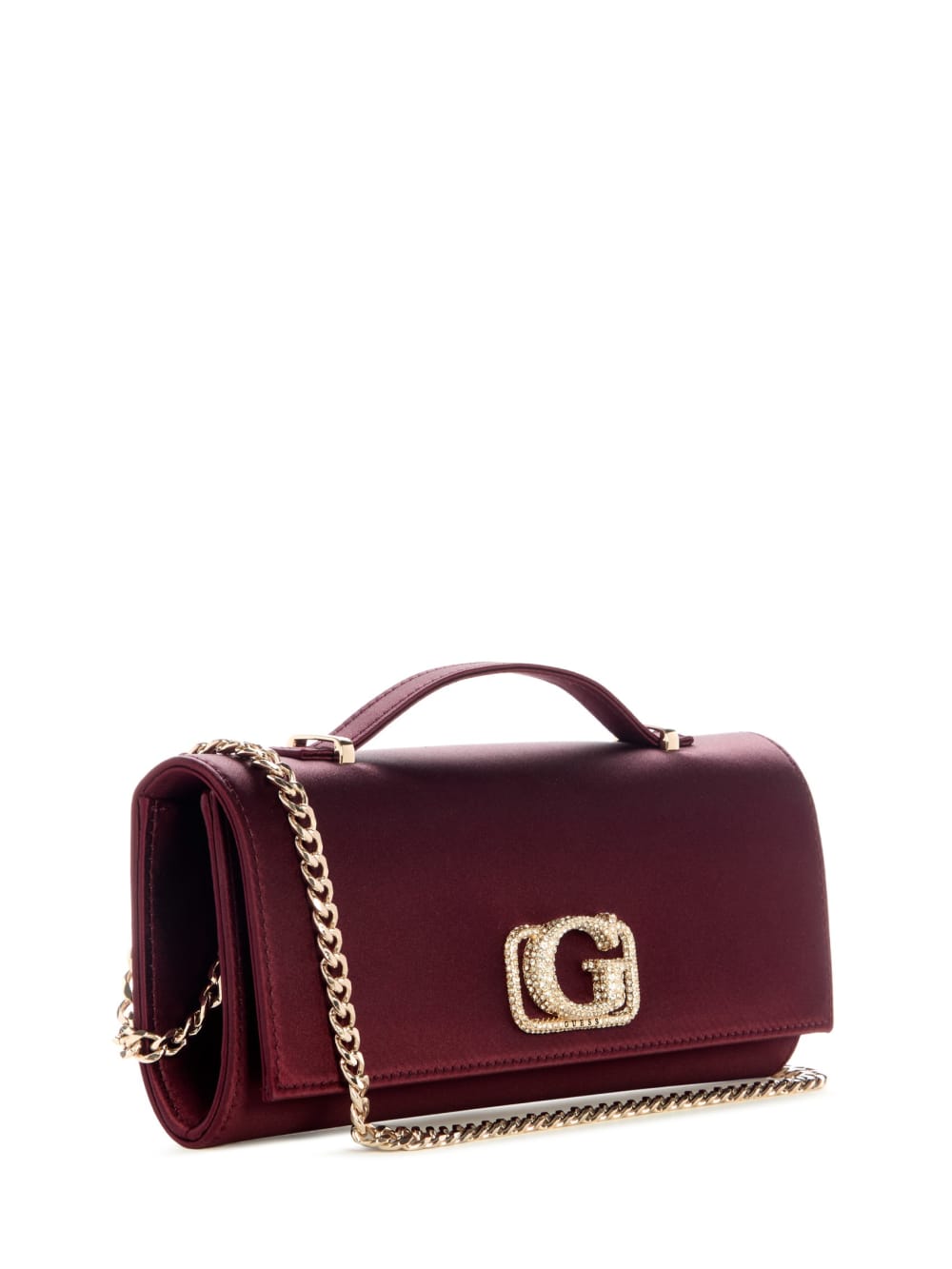 Zalina Satin Top-Handle Clutch
