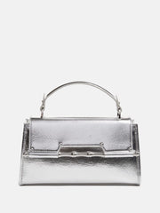 Iris Metallic Leather Top Handle Bag