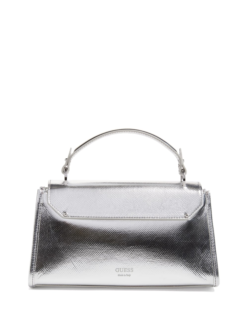 Iris Metallic Leather Top Handle Bag