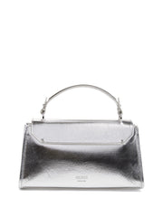 Iris Metallic Leather Top Handle Bag