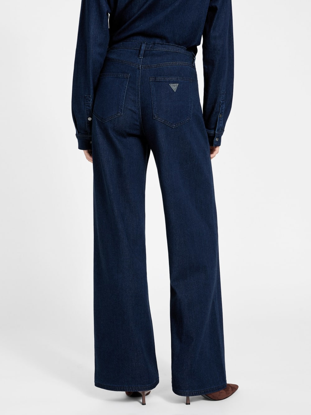 Wide-leg lyocell jeans