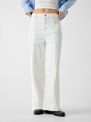 G11 Seamed Crop Wide-Leg Jeans