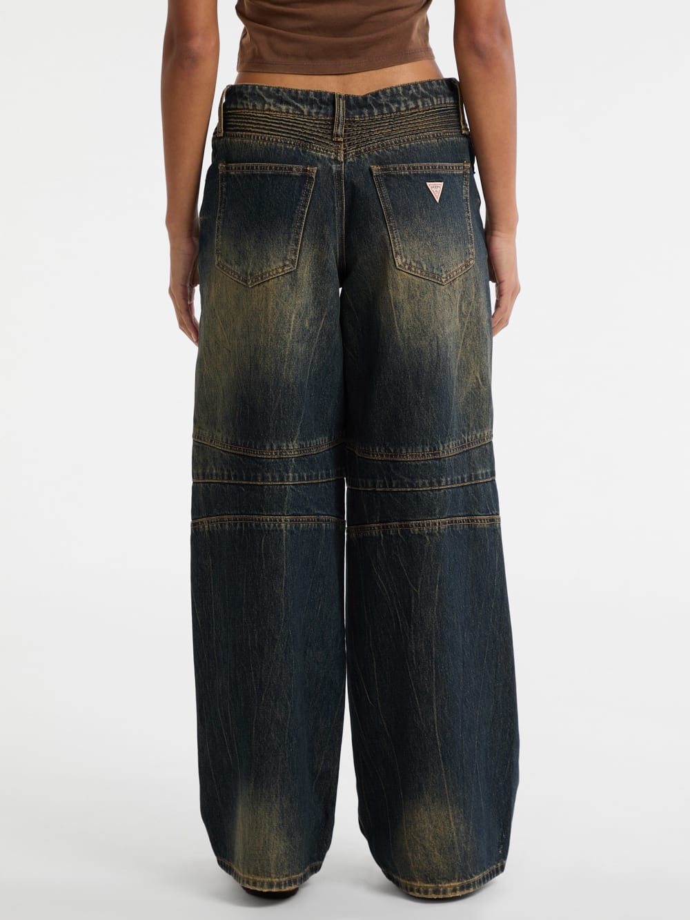 GUESS Originals Moto Wide-Leg Jeans