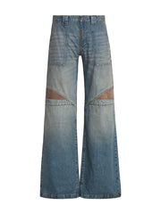 low-rise wide leg denim pants