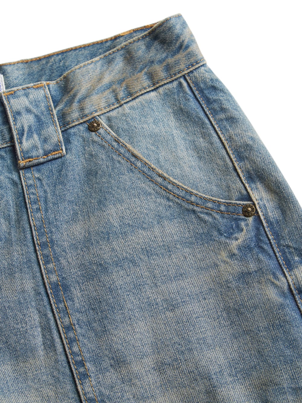 low-rise wide leg denim pants