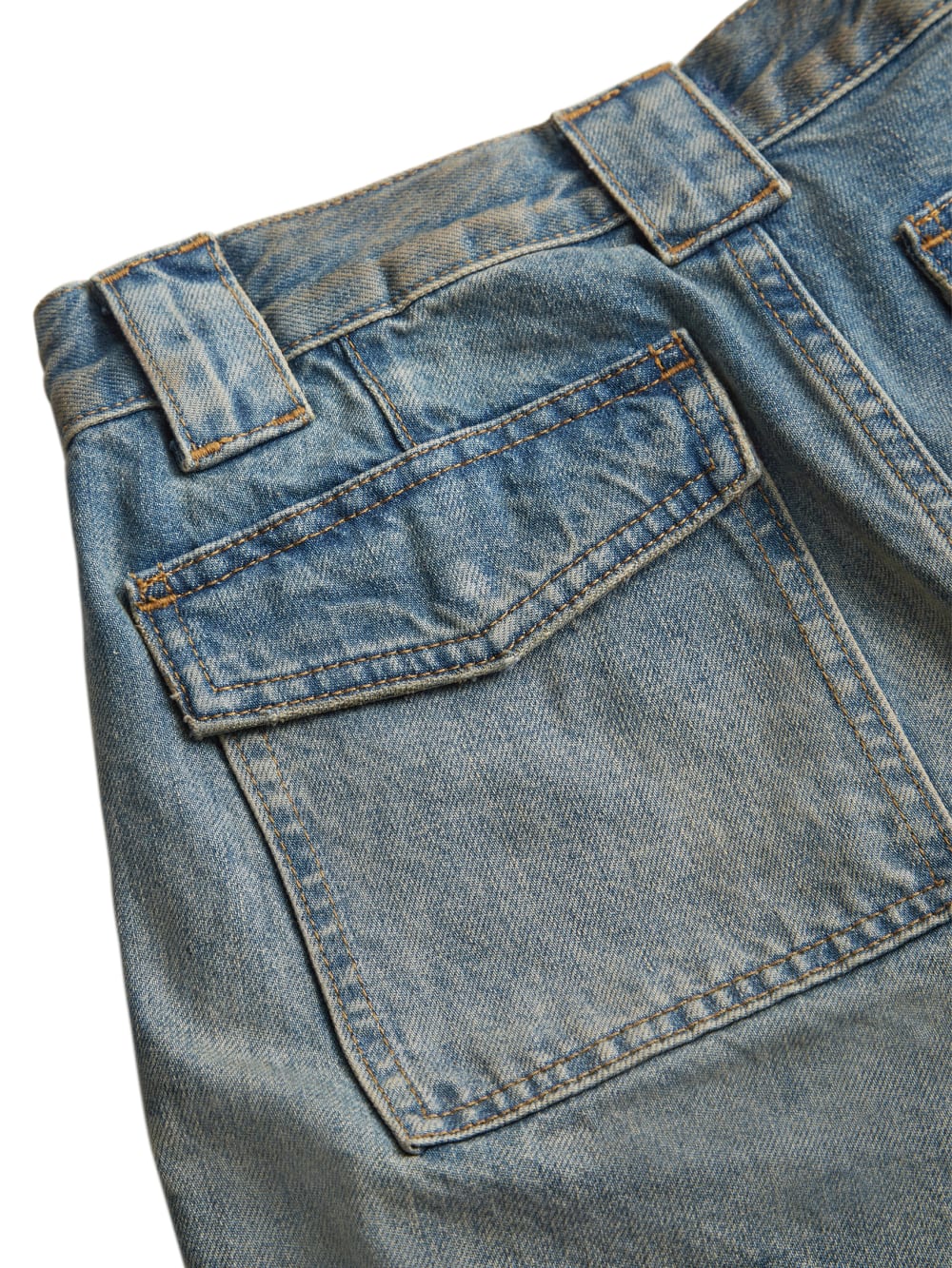 low-rise wide leg denim pants