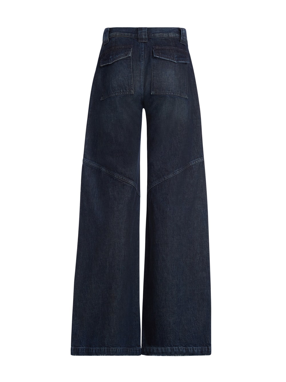 low-rise wide leg denim pants