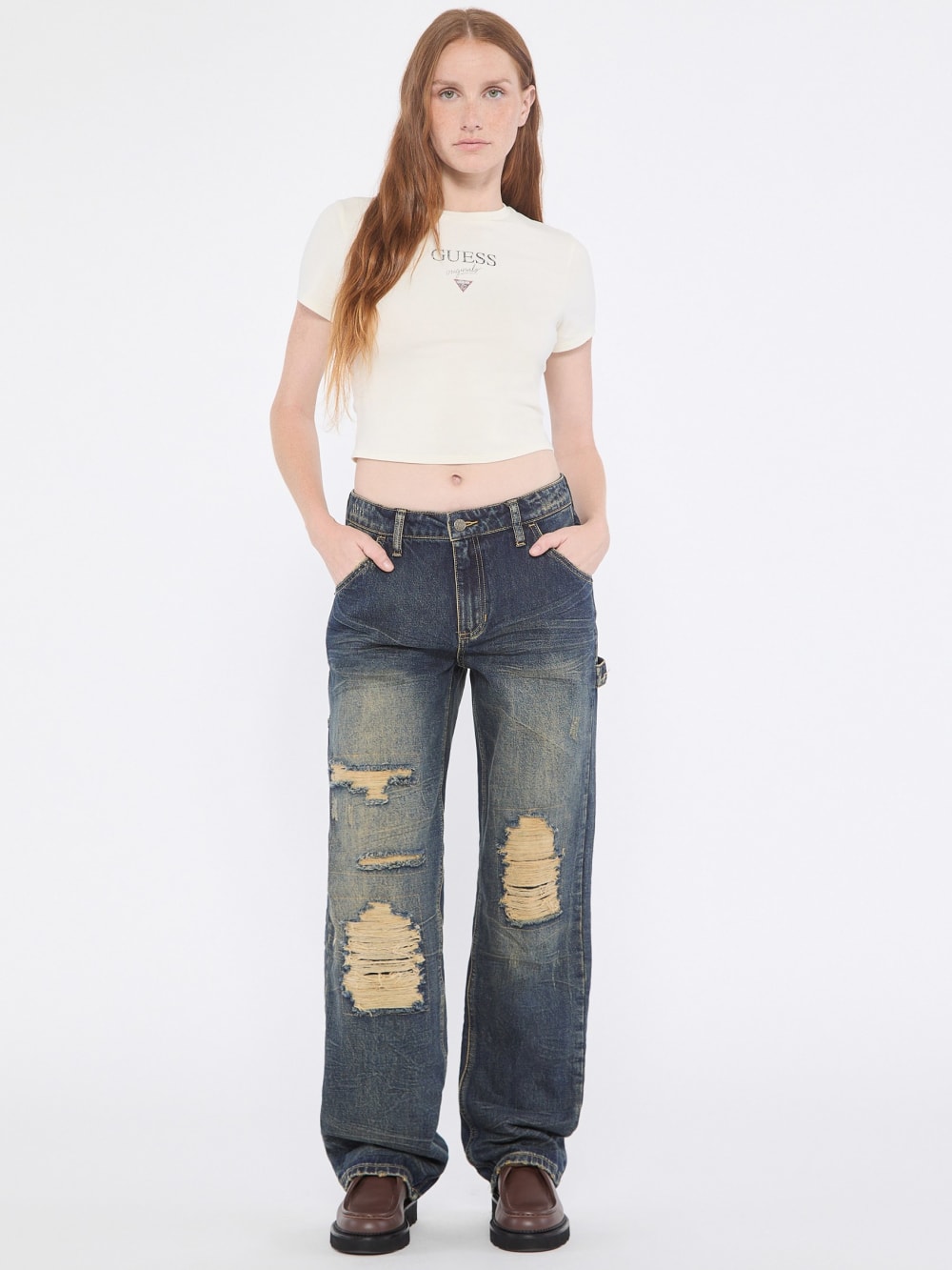 GUESS Originals Distressed Carpenter Jeans