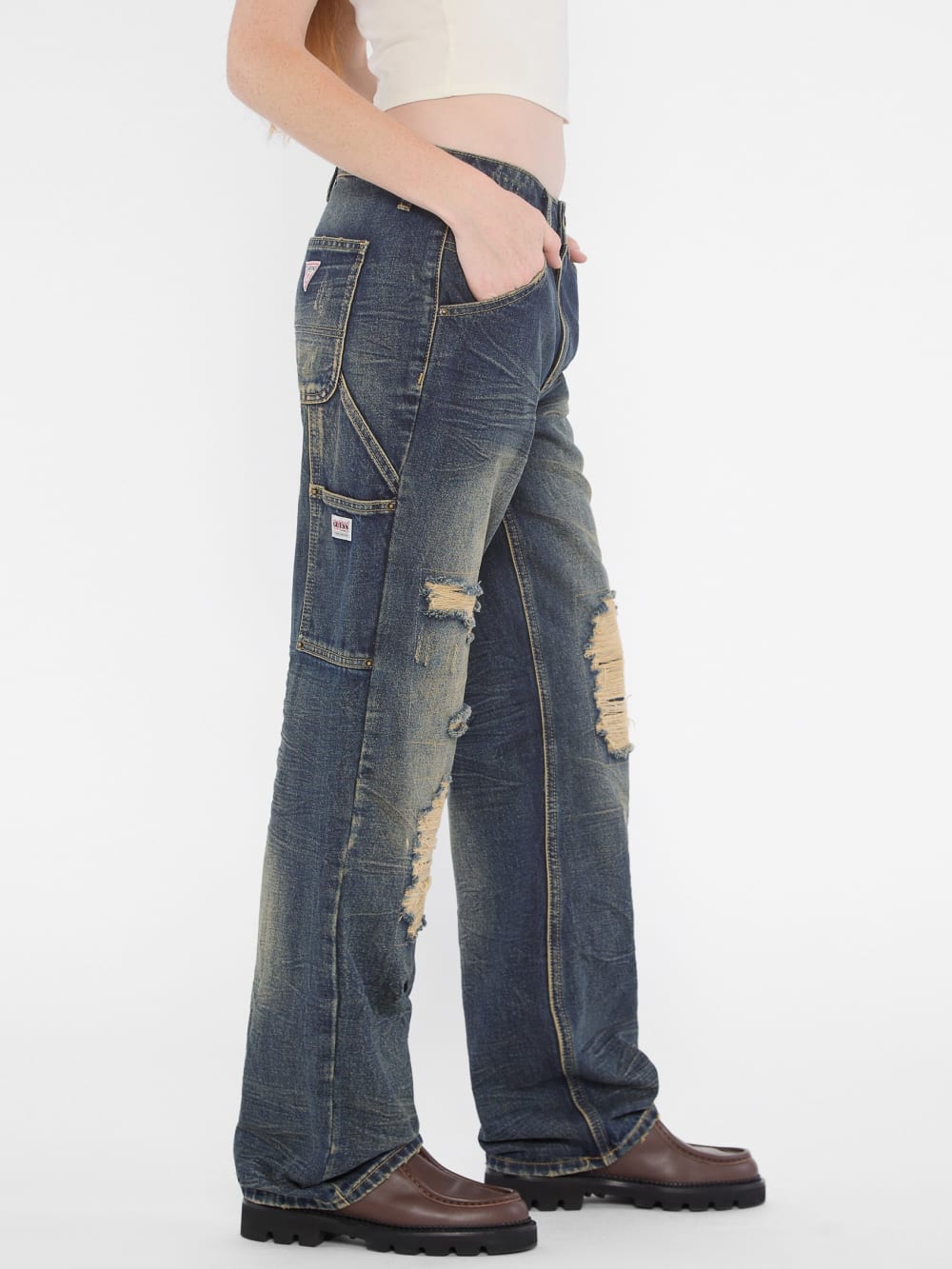 GUESS Originals Distressed Carpenter Jeans
