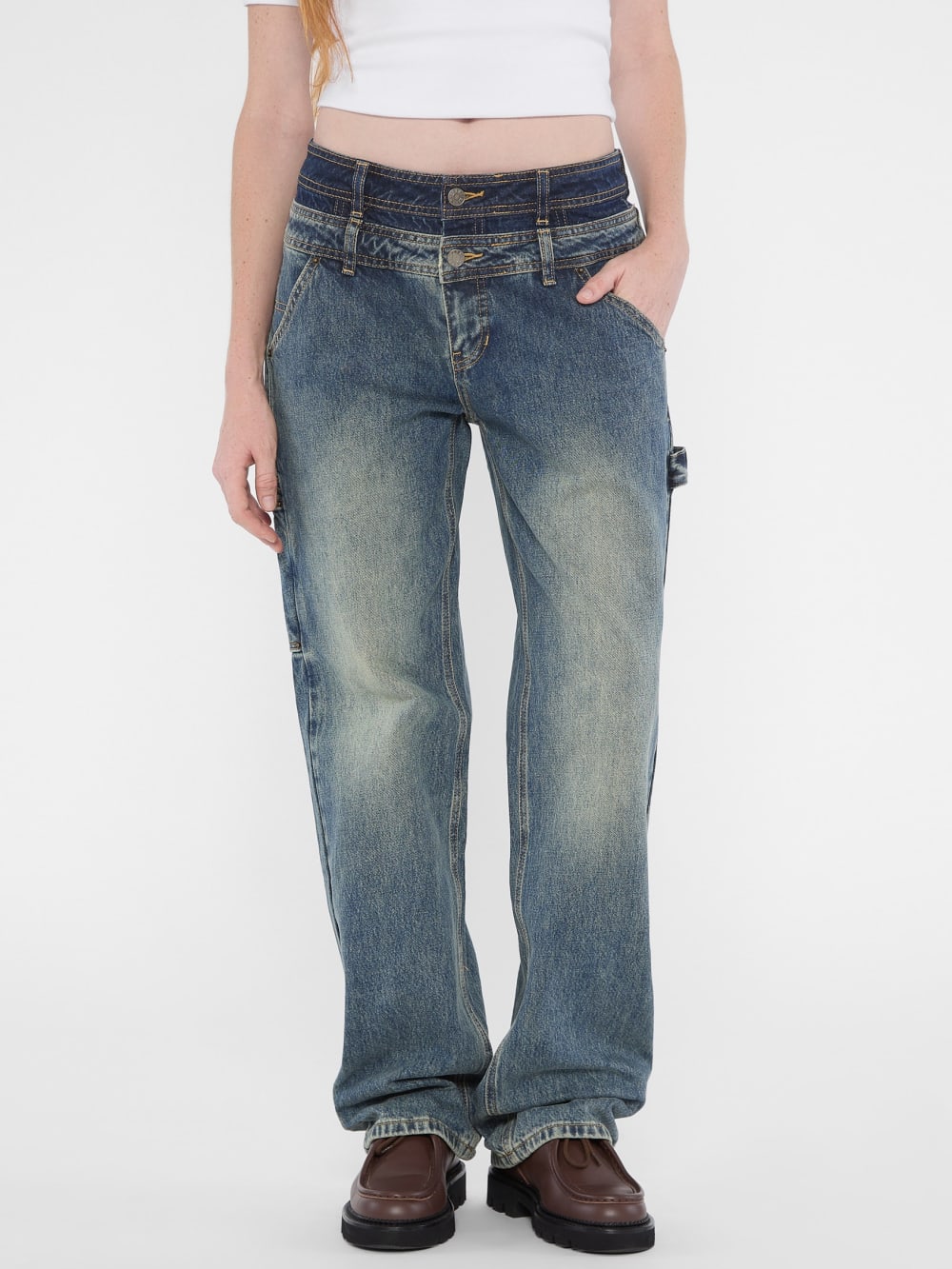 GUESS Originals Double Waistband Carpenter Jeans