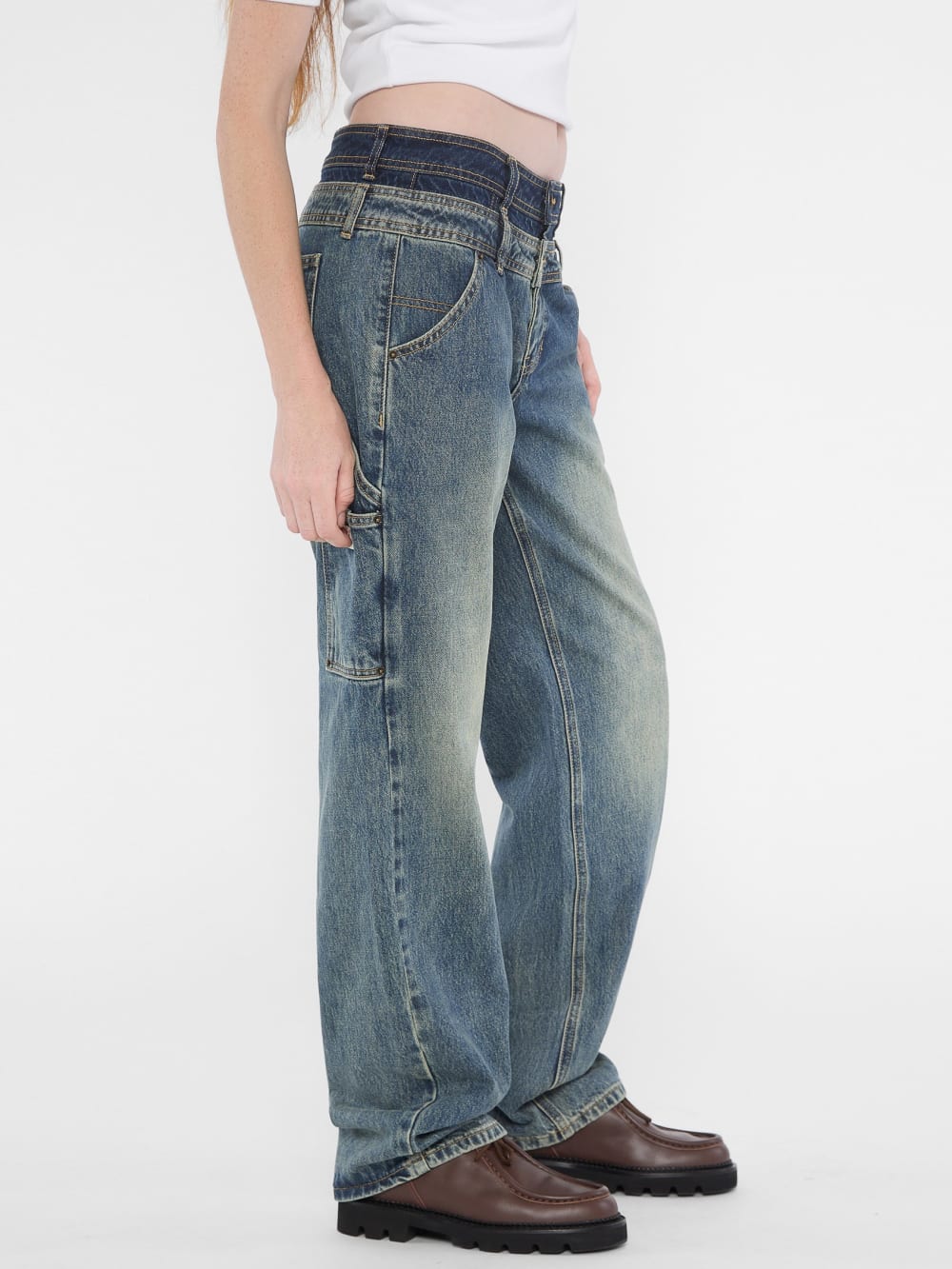 GUESS Originals Double Waistband Carpenter Jeans