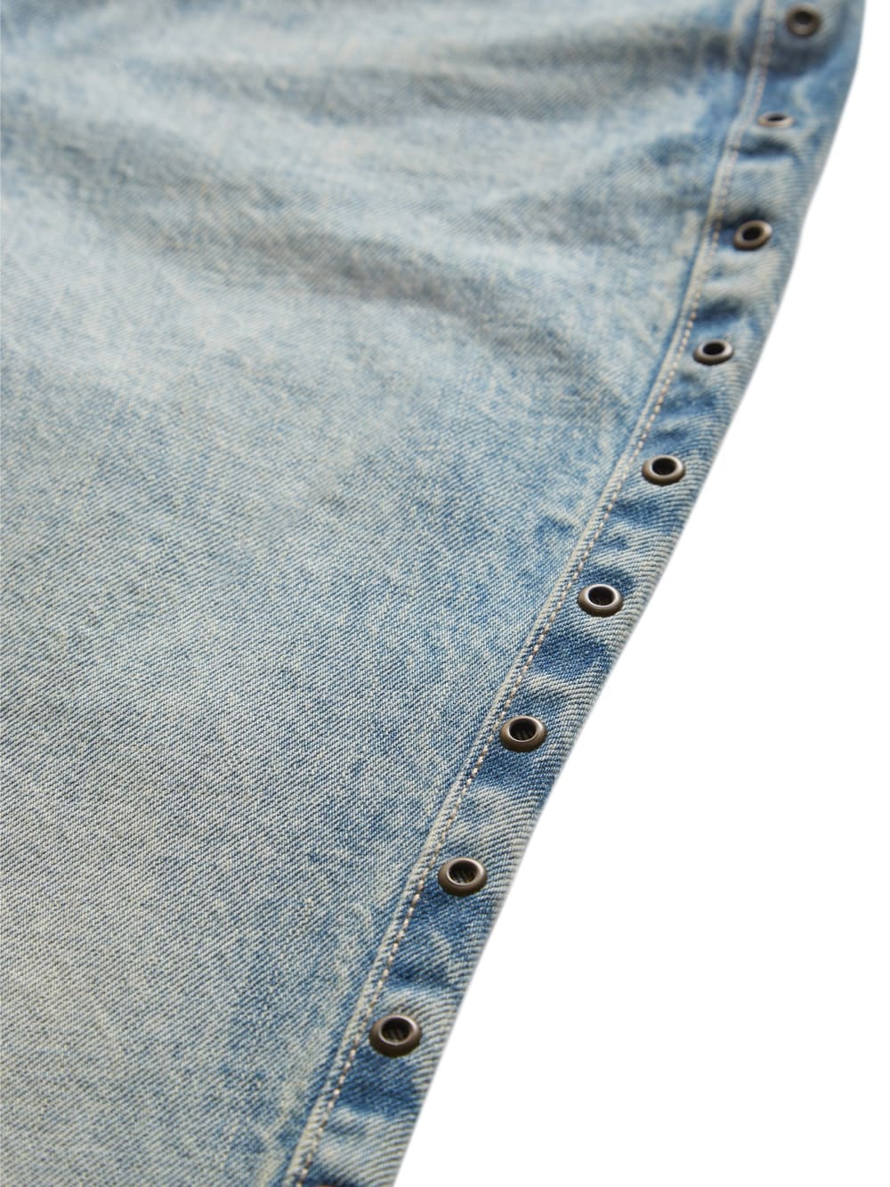 eyelet low-rise denim pants