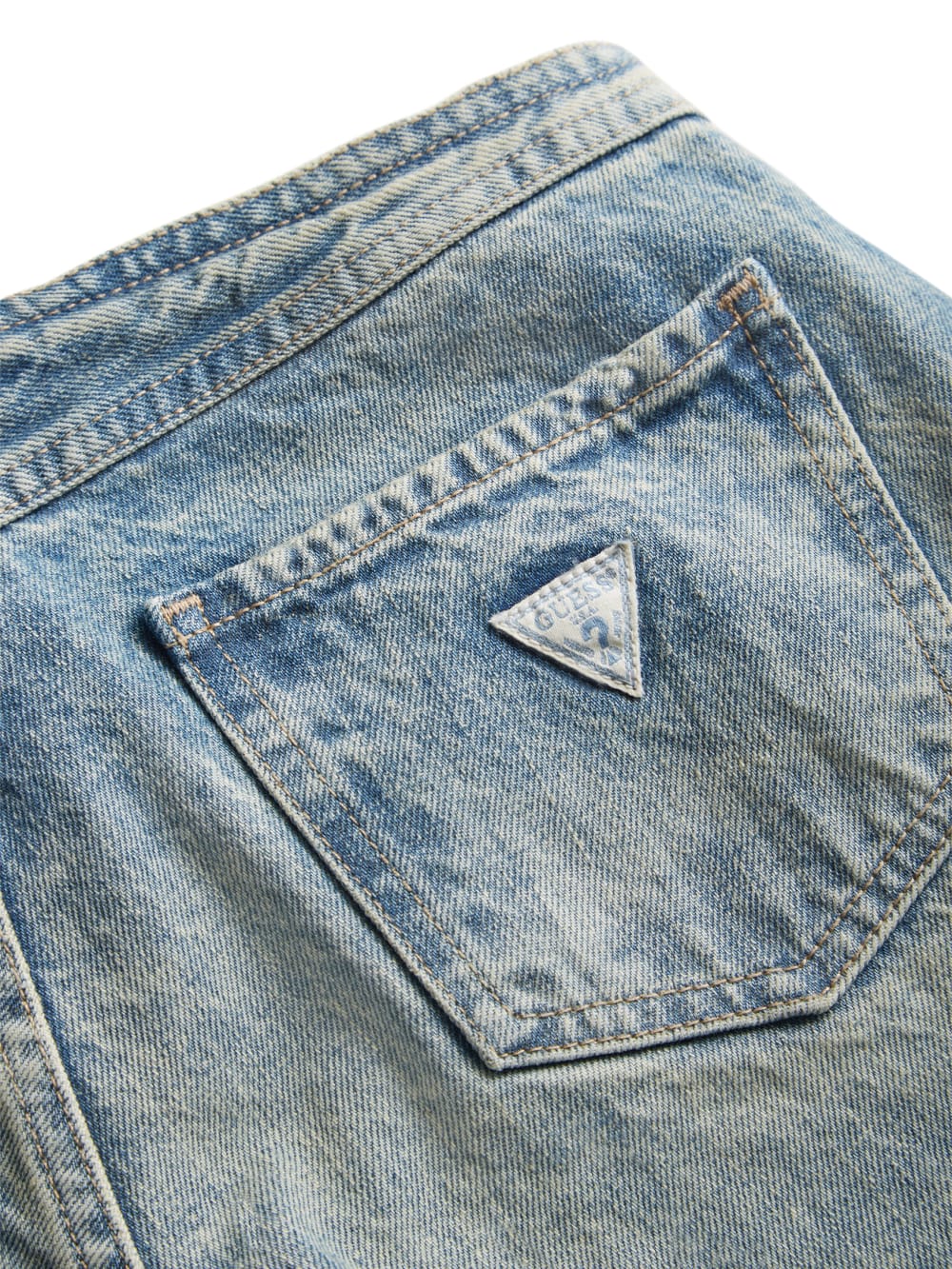 eyelet low-rise denim pants