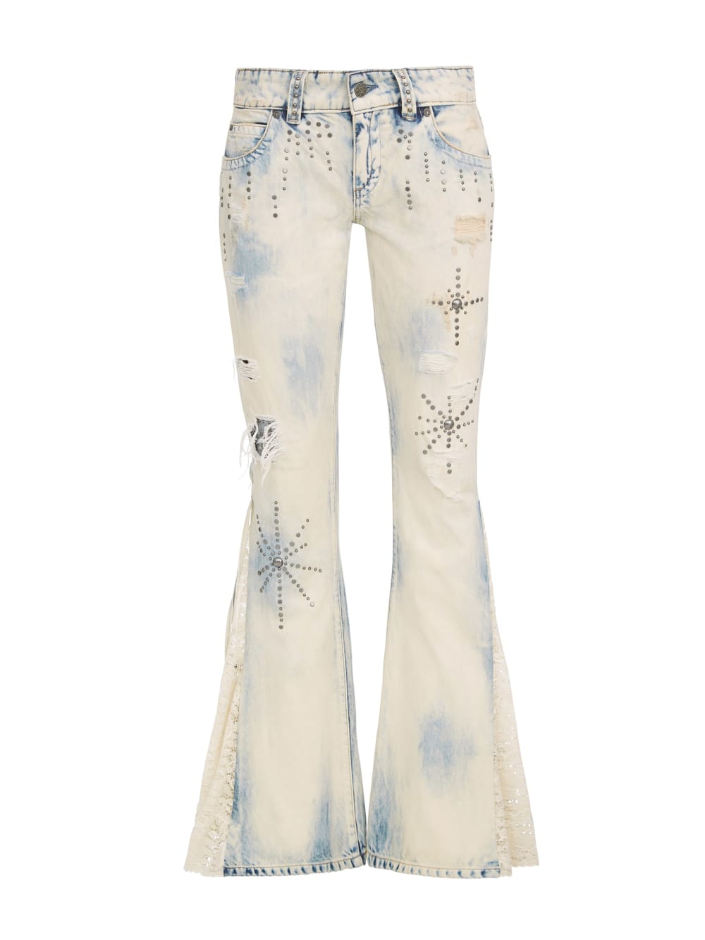 flare lace jeans