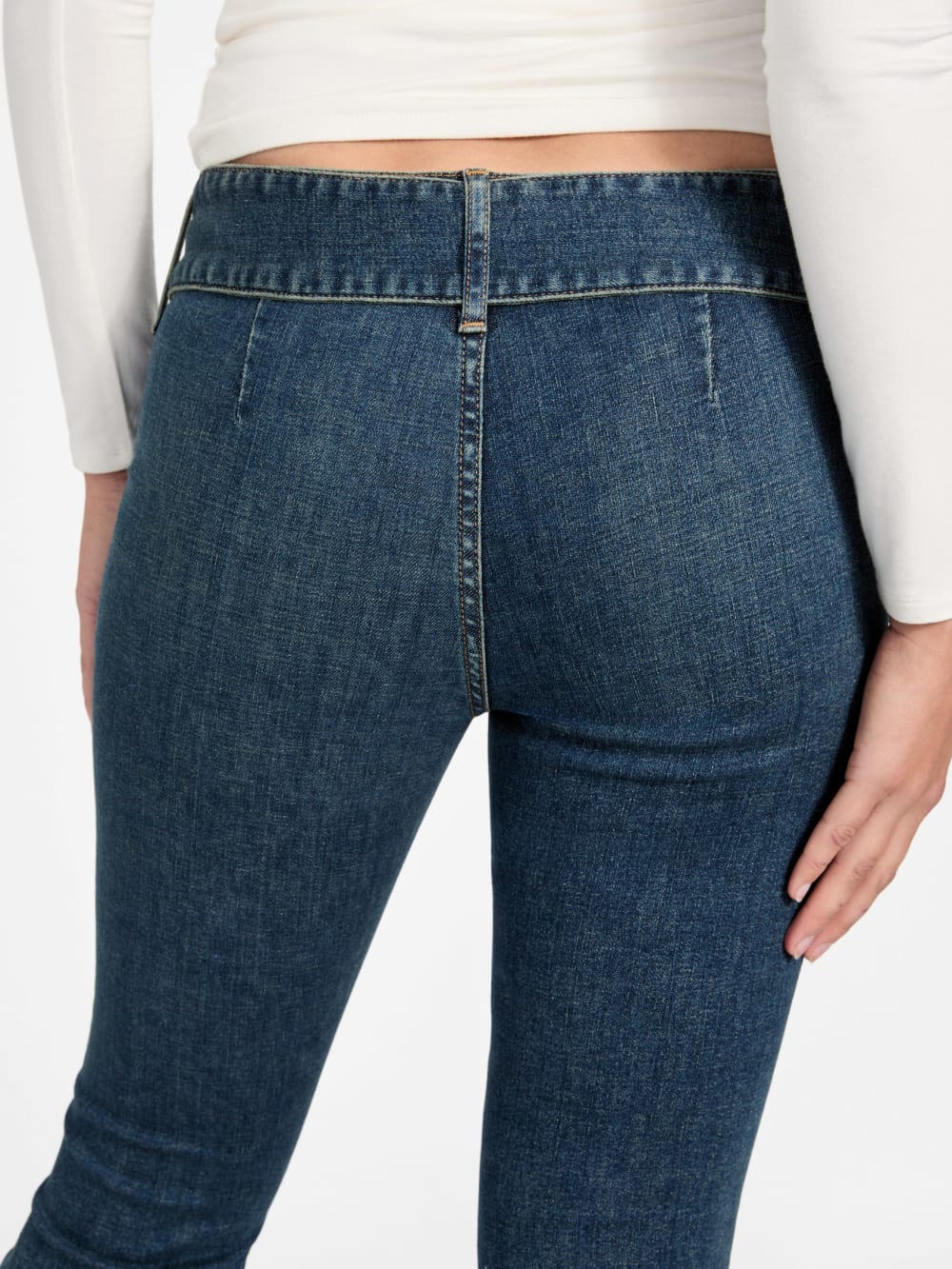 Eco Franki Belted Flare Jeans