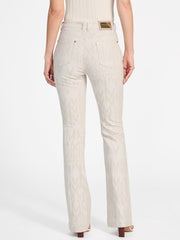 Sarah Monogram Flared Denim Pant