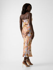 Paisley print slip dress