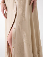 Eco Mindy Embroidered Maxi Shirt Dress