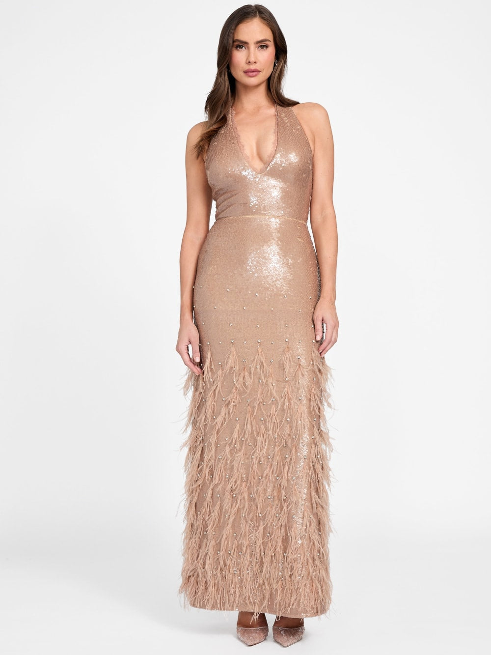Raya Feathered Gown