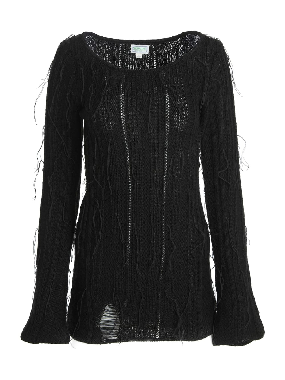 distressed wool-blend dress