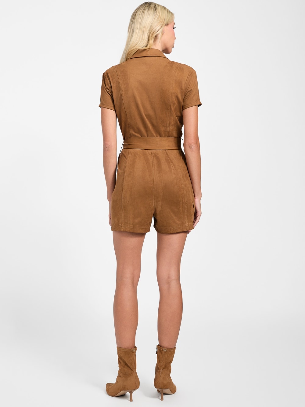 Jene Faux-Suede Romper