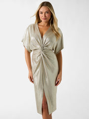 Pleated midi dress