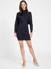 Rib-knit mini dress