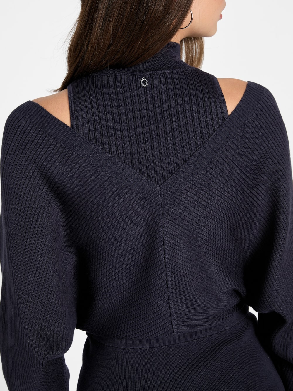 Rib-knit mini dress