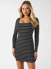 Striped mini dress