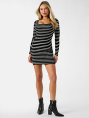 Striped mini dress