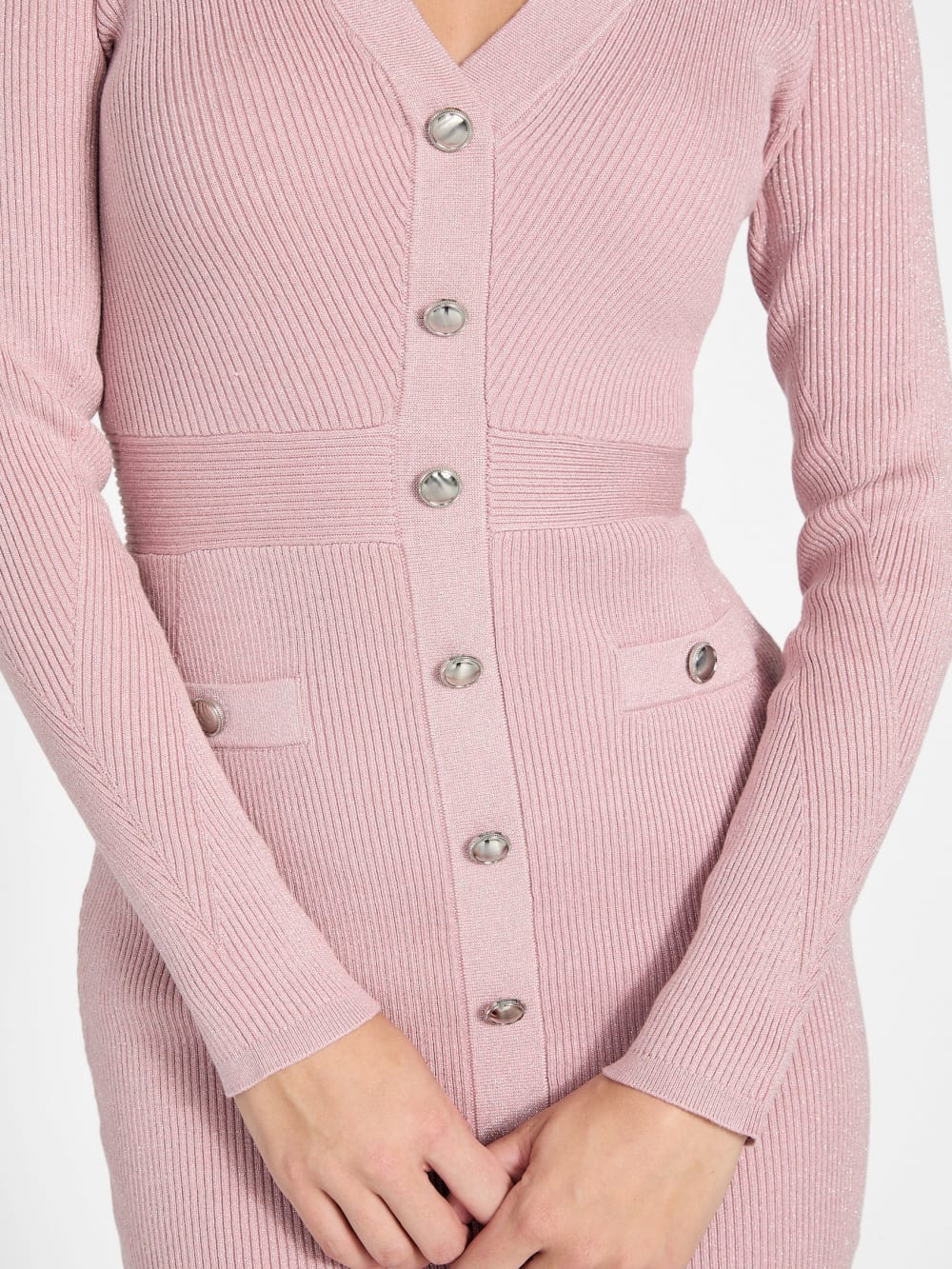 Cammi Metallic Knit Sweater Dress