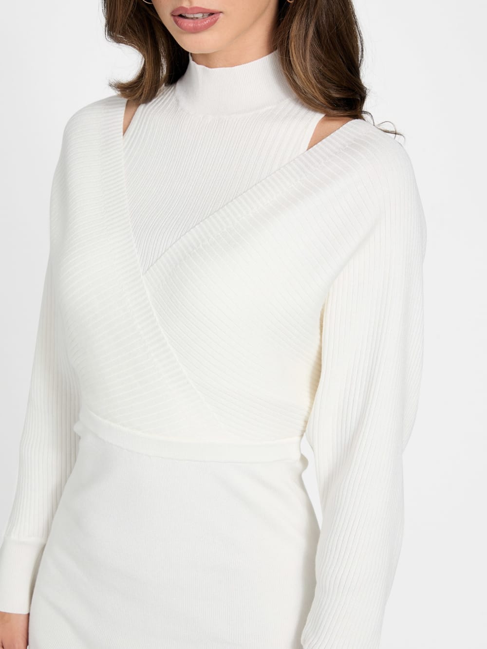 Rib-knit mini dress