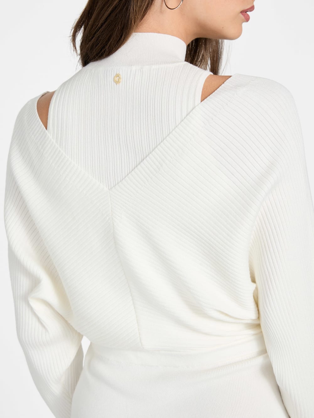 Rib-knit mini dress