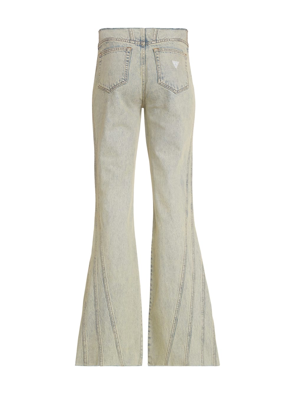 panel denim flare pants