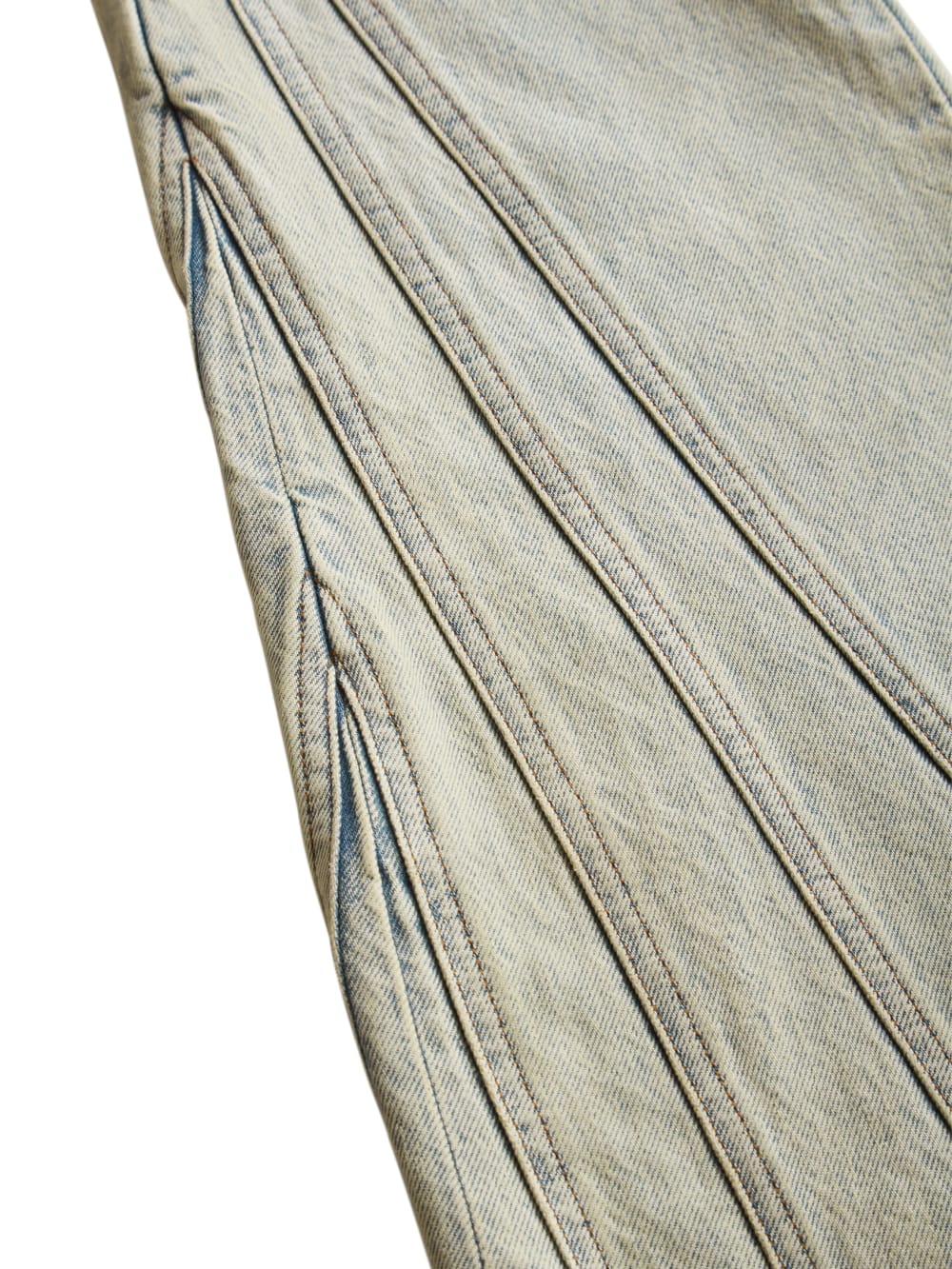 panel denim flare pants