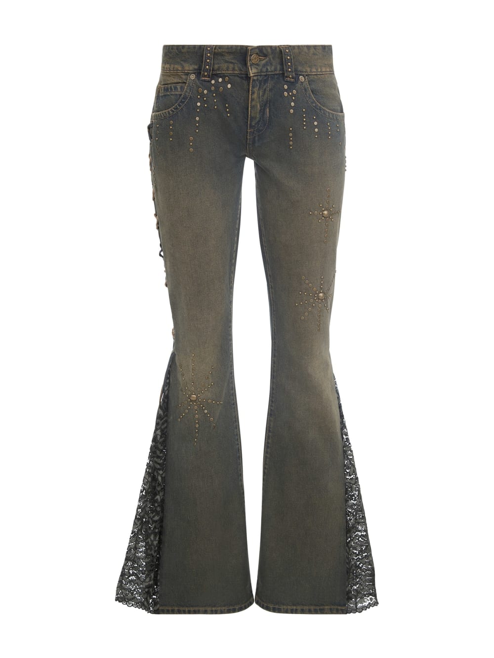 flare lace jeans
