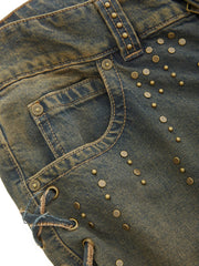 flare lace jeans