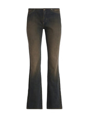 eyelet low-rise denim pants