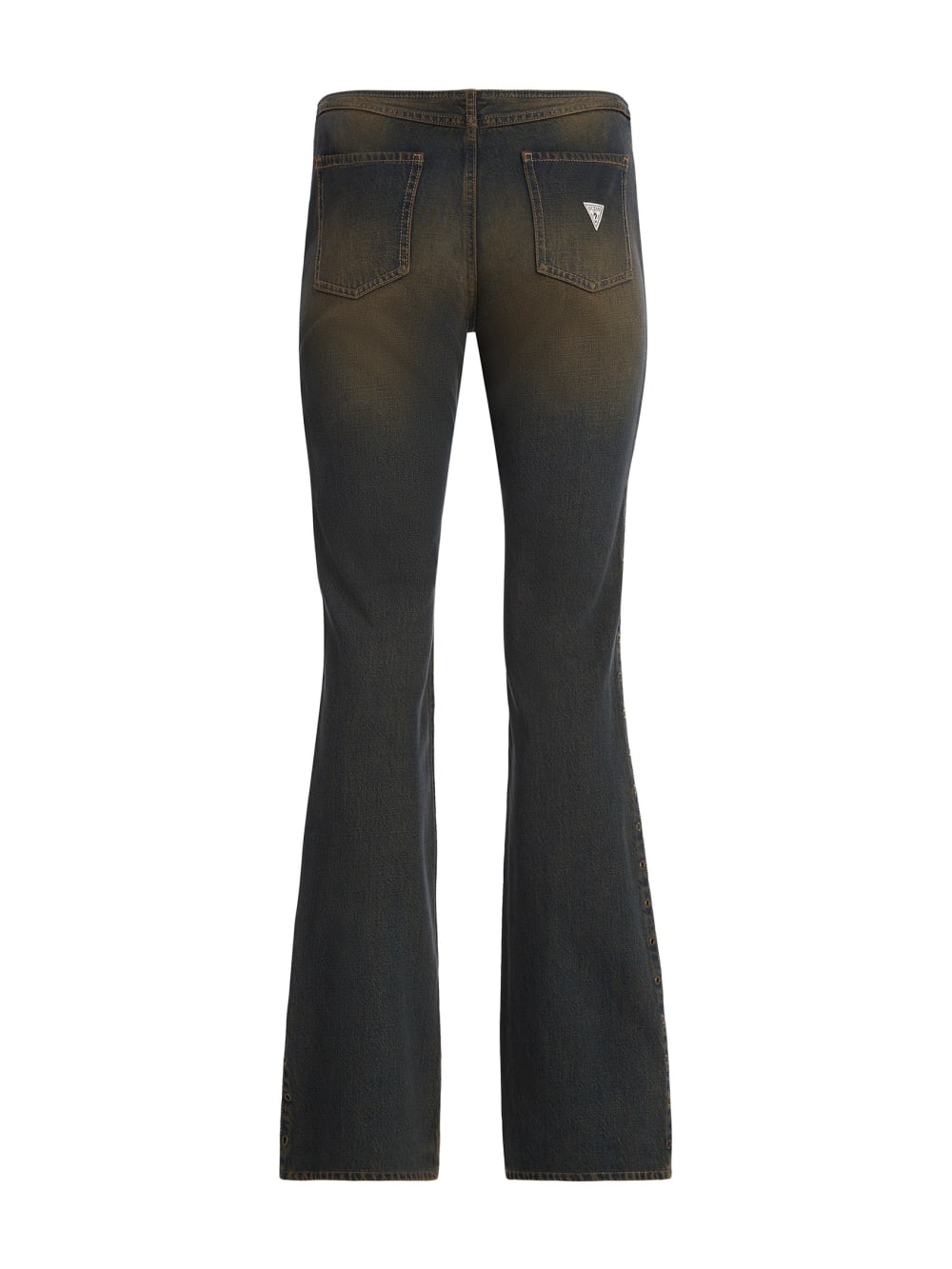 eyelet low-rise denim pants